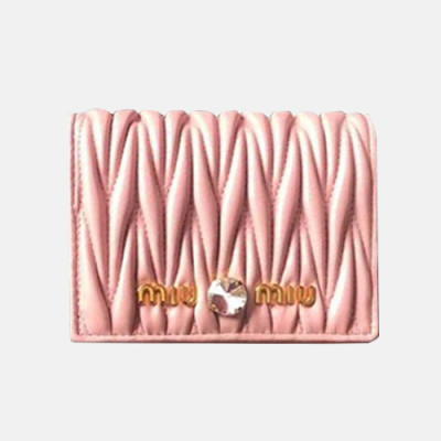 MiuMiu 2019 Leather Pocket Wallet  5ML204 - 미우미우 2019 가죽 포켓 지갑 MIU0123X 11CM
