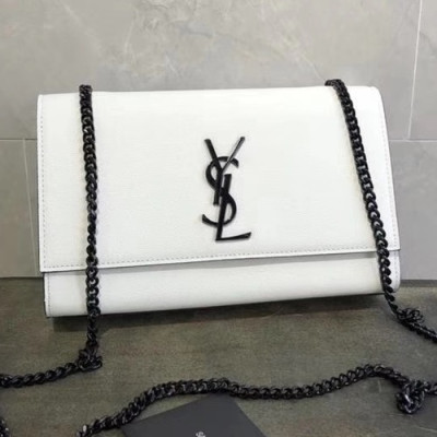 Saint Laurent 2019 Kate Chain Shoulder Bag,24CM - 입생로랑 2019 케이트 체인 숄더백 364021,SLB0476, 24CM,화이트