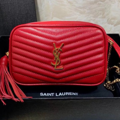 Saint Laurent 2019 Mini Camera Shoulder Bag,18CM - 입생로랑 2019 미니 카메라 숄더백 586020,SLB0478, 18CM,레드