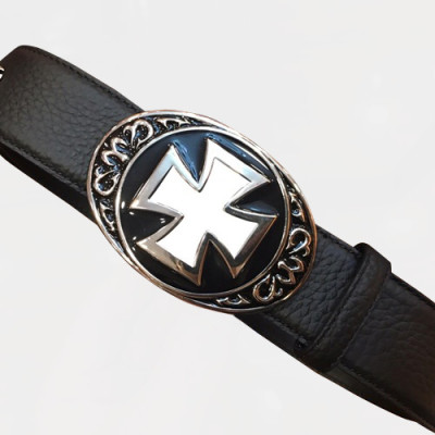 Chrome Hearts 2019 Mens Leather Belt - 크롬하츠 2019 남성용 레더 벨트 CHRBT0008,블랙