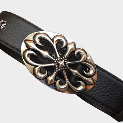 Chrome Hearts 2019 Mens Leather Belt - 크롬하츠 2019 남성용 레더 벨트 CHRBT0011,블랙