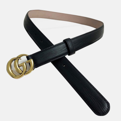 Gucci 2019 Ladies Leather Belt - 구찌 2019 여성용 레더 벨트 GUBT0067.Size(2.5cm).블랙
