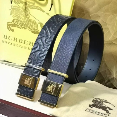 Burberry 2022 Mens Leather Belt - 버버리 2022 남성용 레더 벨트 BURBT0020,블랙