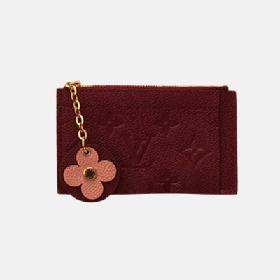 Louis Vuitton 2019  Monogram Empreinet Zipped Card Holder, M68338 - 루이비통 2019 모노그램 앙프레뜨 지퍼 카드 홀더 ,LOUW215,13CM,와인