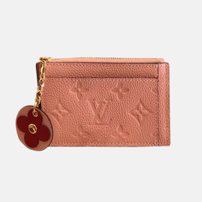 Louis Vuitton 2019  Monogram Empreinet Zipped Card Holder, M68338 - 루이비통 2019 모노그램 앙프레뜨 지퍼 카드 홀더 ,LOUW219,13CM,핑크