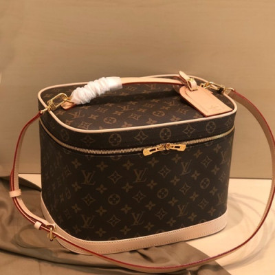 Louis Vuitton 2019 Nice Beauty Case Tote Shoulder Bag,18cm - 루이비통 2019 니스 뷰티 케이스 토트 숄더백 M47280,LOUB1567,31.5cm,브라운