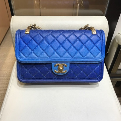 Chanel 2019 Woman Leather Large Tote Shoulder Bag 26CM - 샤넬 2019 여성용 레더 라지 토트 숄더백,CHAB1036,26CM,블루