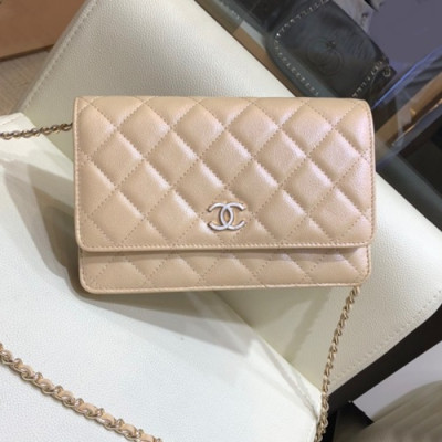 Chanel 2019 WOC Chain Cross Bag,19CM - 샤넬 2019 WOC 체인 크로스백,CHAB1056,19CM,베이지핑크