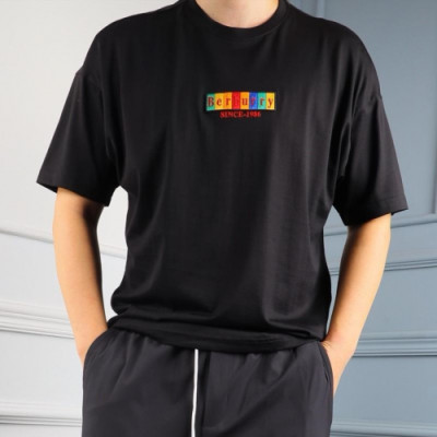 Burberry 2019 Mens Logo Cotton Short Sleeved Tshirt - 버버리 남성 로고 코튼 반팔티 Burts0093.Size(M- 3XL).컬러(블랙)