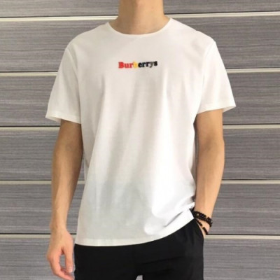Burberry 2019 Mens Logo Cotton Short Sleeved Tshirt - 버버리 남성 로고 코튼 반팔티 Burts0094.Size(M- 4XL).컬러(화이트)