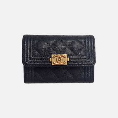 Chanel 2019 Ladies Coin / Card Purse - 샤넬 2019 여성용 코인 / 카드 퍼스  ,CHAW0059,10.5cm.블랙