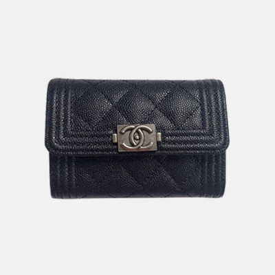 Chanel 2019 Ladies Coin / Card Purse - 샤넬 2019 여성용 코인 / 카드 퍼스  ,CHAW0060,10.5cm.블랙