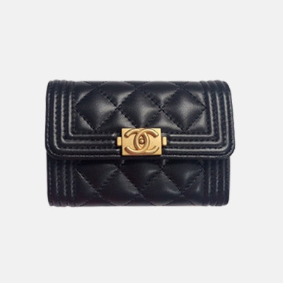 Chanel 2019 Ladies Coin / Card Purse - 샤넬 2019 여성용 코인 / 카드 퍼스  ,CHAW0061,10.5cm.블랙