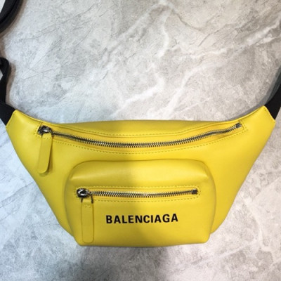 Balenciaga 2019 Leather Mini Hip Sack Belt Bag,18CM - 발렌시아가 2019 레더 남여공용 미니 힙색 벨트백,BGB0373,18CM,옐로우