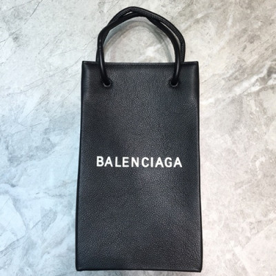 Balenciaga 2019 Leather Super Mini Tote Shoulder Bag / Phone Bag,23CM - 발렌시아가 2019 여성용 레더 슈퍼 미니 토트 숄더백 / 폰 백,BGB0426,23CM,블랙