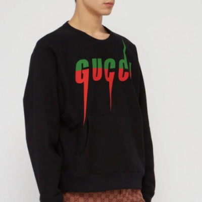 Gucci 2019 Mm/Wm Logo Wolf Cotton Hood Tee - 구찌 남자 로고 울프 코튼 후드티 GucHT0119.Size(xs -l).블랙