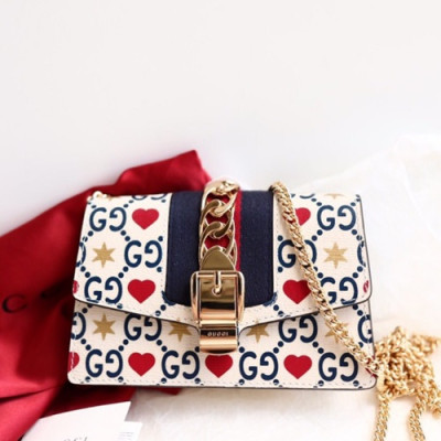 Gucci 2019 Sylvie Nano Chain Shoulder Bag,16.5CM - 구찌 2019 실비 나노 체인 숄더백 494646,GUB0693,16.5CM,화이트