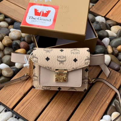 MCM 2019 Patricia Visetos Mini Shoulder Bag,17.5cm - 엠씨엠 2019 패트리샤 비세토스 여성용 미니 숄더백 MCMB0324, 17.5cm,베이지