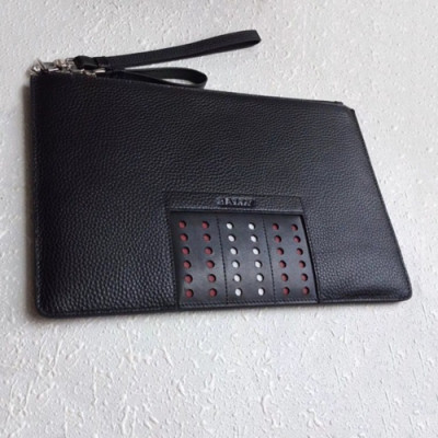 Bally 2019 Leather Clutch Bag,28cm - 발리 2019 레더 남성용 클러치백  BALB0080,28cm,블랙