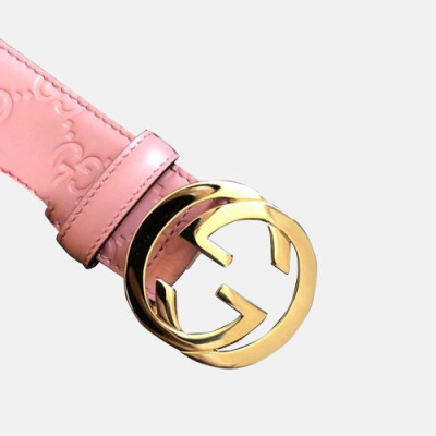Gucci 2019 Woman Leather Belt - 구찌 2019 여성용 레더 벨트 GUBT0111,핑크