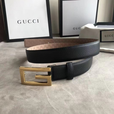 Gucci 2023 Man Leather Belt - 구찌 2023 남성용 레더 벨트 GUBT0133(3.5CM),블랙