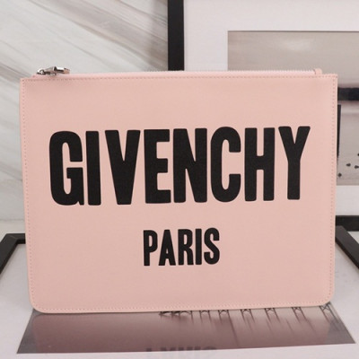 Givenchy 2019 Leather Clutch Bag,30cm - 지방시 2019 레더 남여공용 클러치백 GVB0148,30cm,연핑크