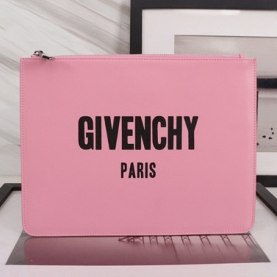 Givenchy 2019 Leather Clutch Bag,30cm - 지방시 2019 레더 남여공용 클러치백 GVB0149,30cm,핑크