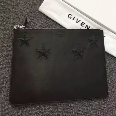 Givenchy 2019 Leather Clutch Bag,30cm - 지방시 2019 레더 남여공용 클러치백 GVB0158,30cm,블랙