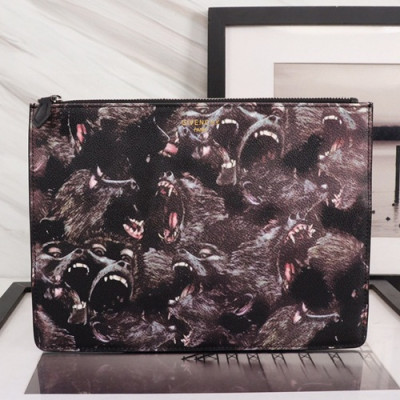 Givenchy 2019 Leather Clutch Bag,30cm - 지방시 2019 레더 남여공용 클러치백 GVB0163,30cm,블랙