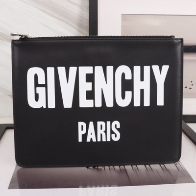 Givenchy 2019 Leather Clutch Bag,30cm - 지방시 2019 레더 남여공용 클러치백 GVB0184,30cm,블랙