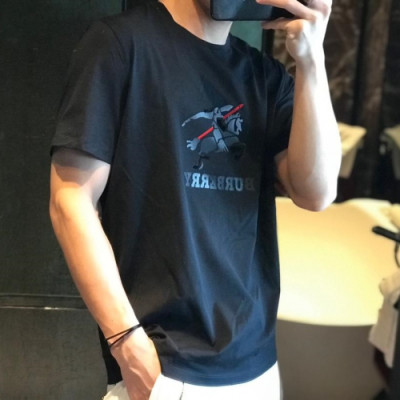 Burberry 2019 Mens Logo Cotton Short Tshirt- 버버리 남성 로고 코튼 반팔티 Burts0109.Size(M- 5XL).컬러(블랙)