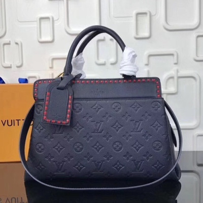 Louis Vuitton 2019 Vosges Leather Tote Shoulder Bag,33cm - 루이비통 2019 보주 레더 여성용 토트숄더백,M43738,LOUB1597,33cm,네이비