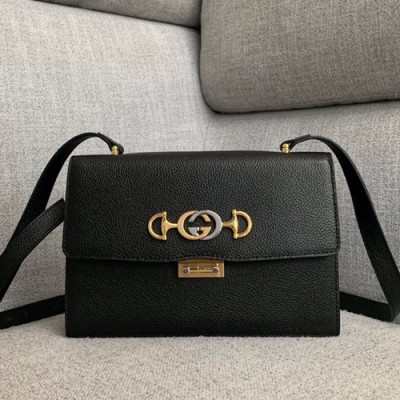 Gucci 2019 Zumi Leather Shoulder Bag,24CM - 구찌 2019 주미 레더 숄더백 576388,GUB0703,24cm,블랙