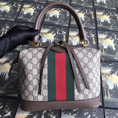 Gucci 2019 Ophidia Supreme Tote Bag,27CM - 구찌 2019 오피디아 수프림 여성용 토트백 523433,GUB0704,27CM,브라운