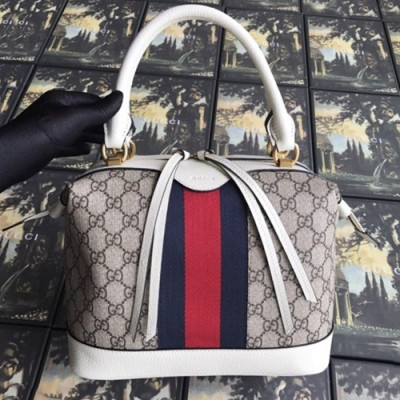 Gucci 2019 Ophidia Supreme Tote Bag,27CM - 구찌 2019 오피디아 수프림 여성용 토트백 523433,GUB0705,27CM,화이트