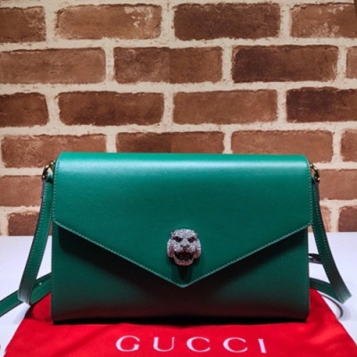 Gucci 2019 Tiger Head Women Shoulder Bag,28CM - 구찌 2019  타이거헤드 여성용 숄더백 527857, GUB0710,28cm,그린