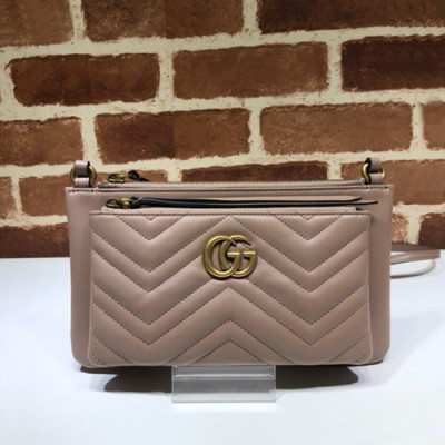 Gucci 2019 Marmont Matlase Clutch Bag / Shoulder Cross Bag ,25CM - 구찌 2019 마몬트 마틀라세 여성용 클러치백 / 숄더 크로스백,453878,GUB0728,25cm,핑크