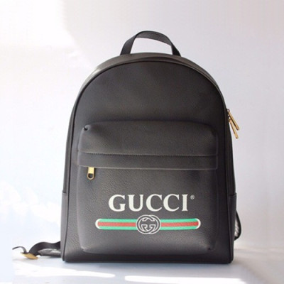 [데일리백]Gucci 2019 Leather Print Back Pack,41CM - 구찌 2019 레더 프린트 남여공용 백팩,GUB0731,41cm,블랙