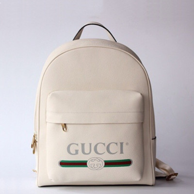 Gucci 2019 Leather Print Back Pack,41CM - 구찌 2019 레더 프린트 남여공용 백팩,GUB0732,41cm,화이트