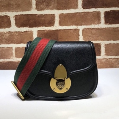 Gucci 2019 Tiger Totem Mini Leather Shoulder Bag,20CM - 구찌 2019 타이거 토템 미니 레더 숄더백 495663,GUB0738,20cm,블랙