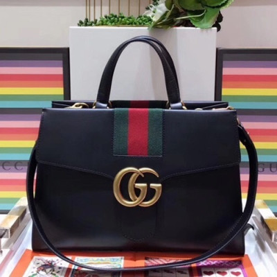 Gucci 2019 GG Marmont  Women Tote Shoulder Bag,36CM - 구찌 2019 GG 마몬트 여성용 토트 숄더백 476470,GUB0772,36CM,블랙