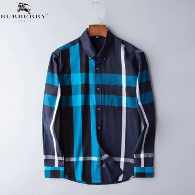 Burberry 2019 Mens Logo Slim Fit  Tshirt - 버버리 남성 로고 슬림핏 셔츠 BURST0009.Size(S-3XL).블루