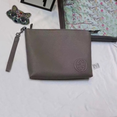 Gucci 2019 Leather Clutch Bag ,30CM - 구찌 2019 레더 남성용 클러치백 322054,GUB0779,30cm,그레이