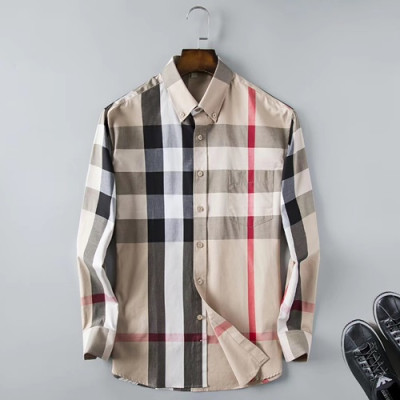 Burberry 2019 Mens Logo Slim Fit  Tshirt - 버버리 남성 로고 슬림핏 셔츠 BURST0011.Size(S-3XL).카키