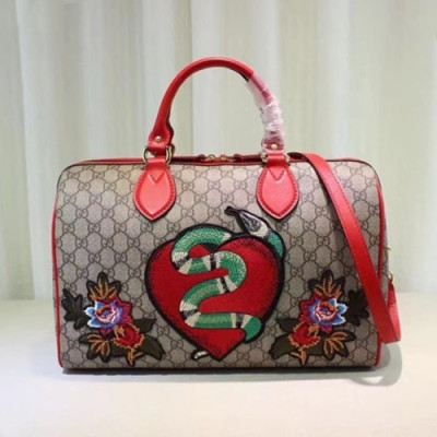 Gucci 2019 Supreme Boston Tote Shoulder Bag,35CM - 구찌 2019 수프림 보스턴 토트 숄더백 ,409527,GUB0797,35CM,베이지그레이