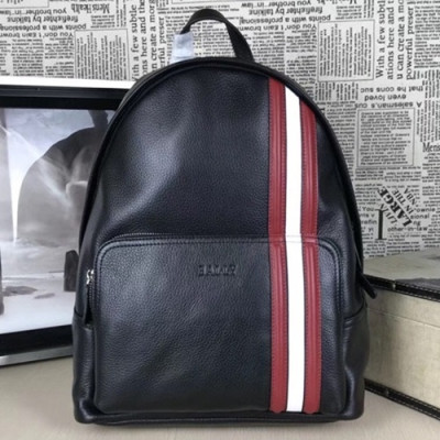 Bally 2019 Leather Back Pack,42cm  - 발리 2019 레더 남성용 백팩 BALB0089,42cm,블랙