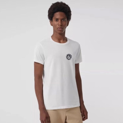 Versace 2019 Mens Logo Silket Short Tshirt- 베르사체 남성 로고 실컷 반팔티 VERTS0005.Size(M- 3XL),블랙/화이트