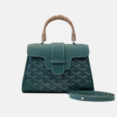 Goyard 2019 Leather Saigon Mini  Tote Shoulder Bag,25cm - 고야드 2019 레더 사이공 미니 토트 숄더백,GYB0122,25cm,그린