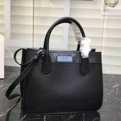 Prada 2019 Dual Women Tote Shoulder Bag,28CM - 프라다 2019 듀얼 여성용 토트 숄더백 ,1BA178-4,28cm,블랙