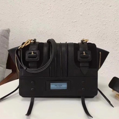 Prada 2019 Etiquette Shoulder Bag,24cm - 프라다 2019 에티켓 여성용 숄더백 ,1BD093-5,24cm,블랙